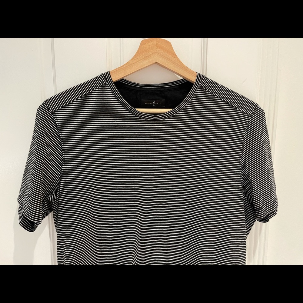 Massimo Dutti Pima Cotton Horizontal Stripe Tshirt
